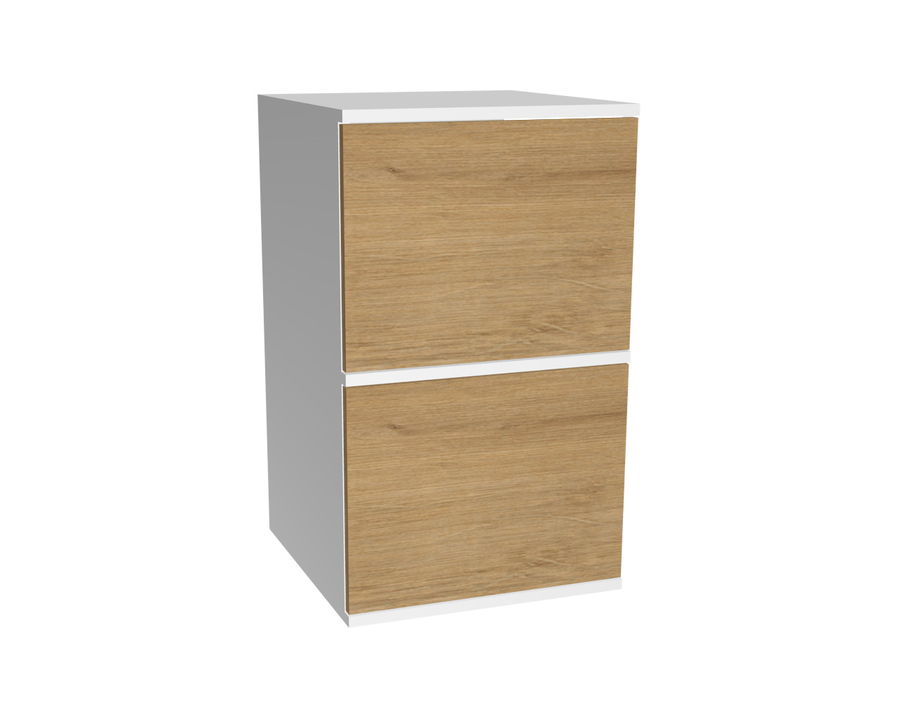 2er Schrankelement mit 2 Türen | Wildeiche