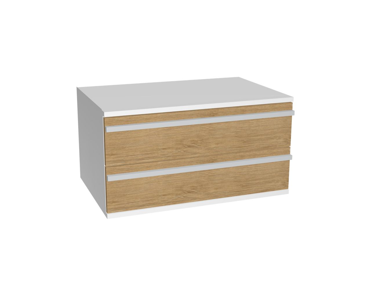 Schrankelement mit 2 Schubladen | Wildeiche