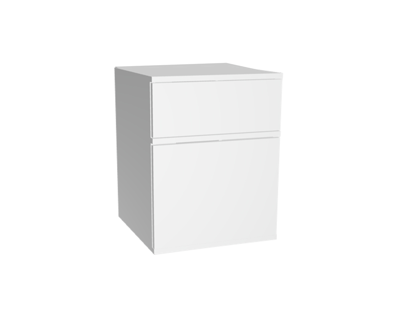 Schrank mit Schublade und Tür | Weiß