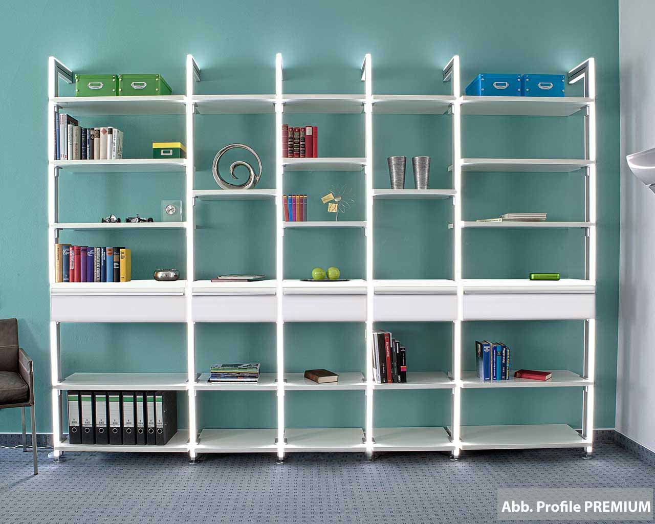 Bücherregal CADIS - Wohnzimmer Schranksystem optional mit LED