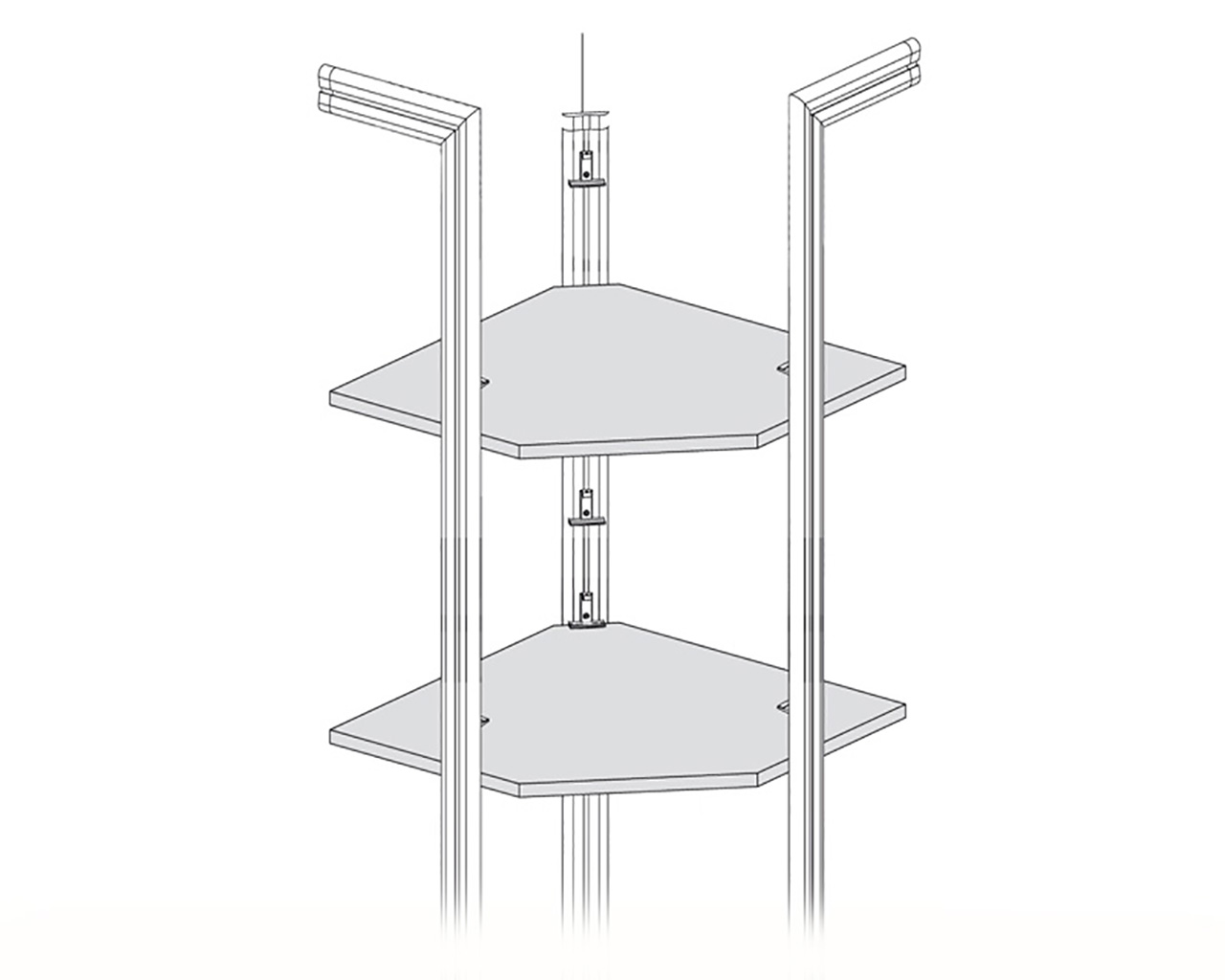 Halbprofil zur Stabilisierung von Eckböden Länge 210 cm