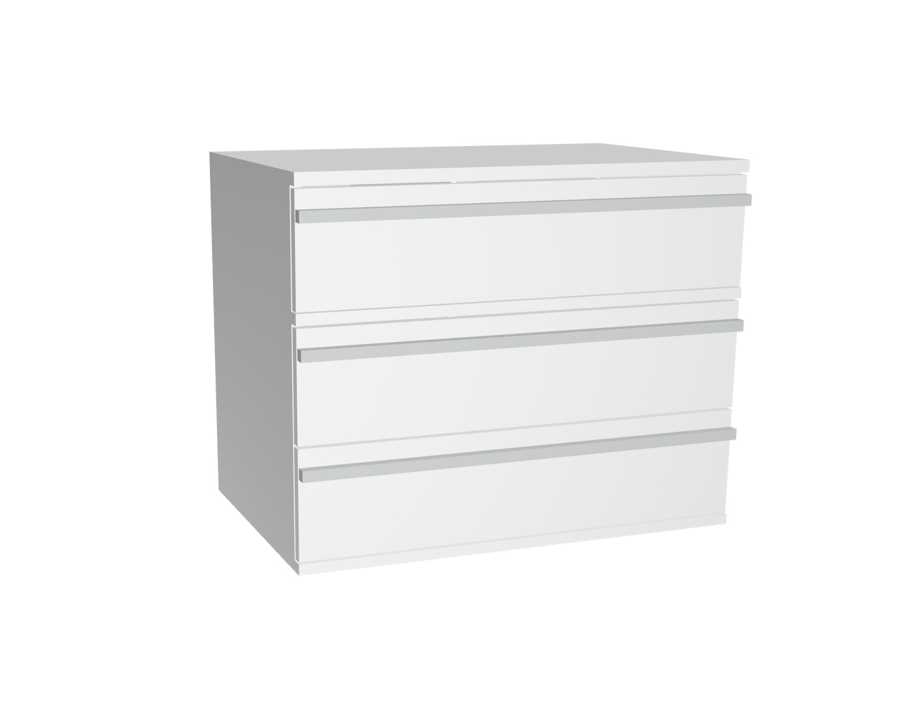 Schrankelement mit 3 Schubladen | Weiß