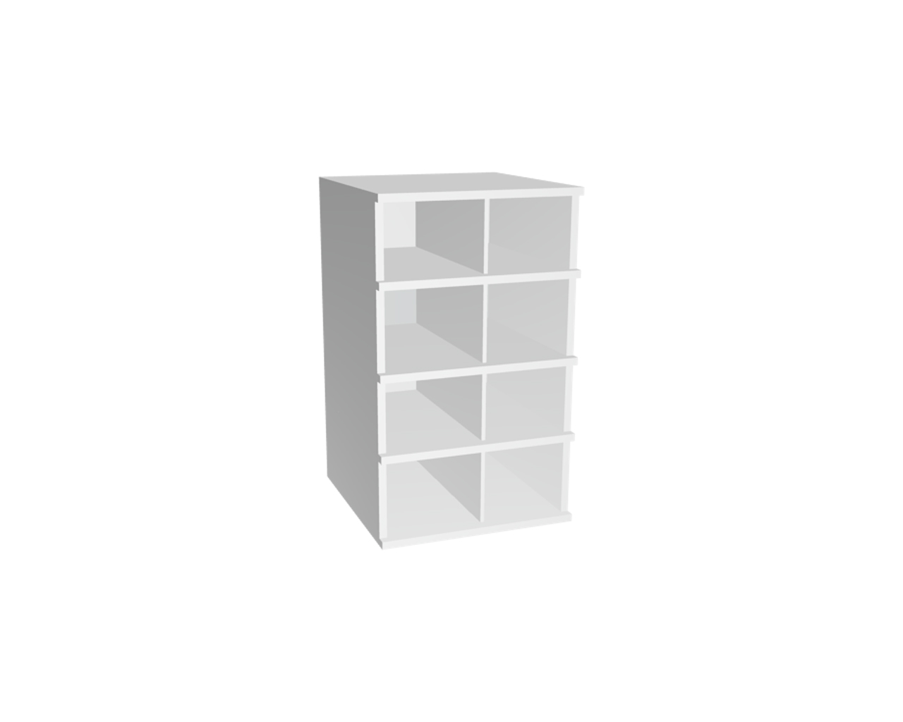 Garderobe LARA - Schranksystem mit 2 Schubladen ohne LED