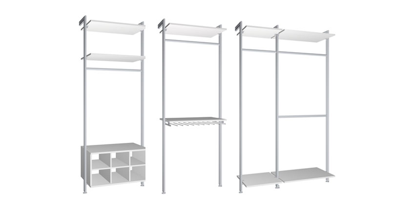 Entdecken Sie die offenen modularen Regalsysteme von FRANK Schranksysteme