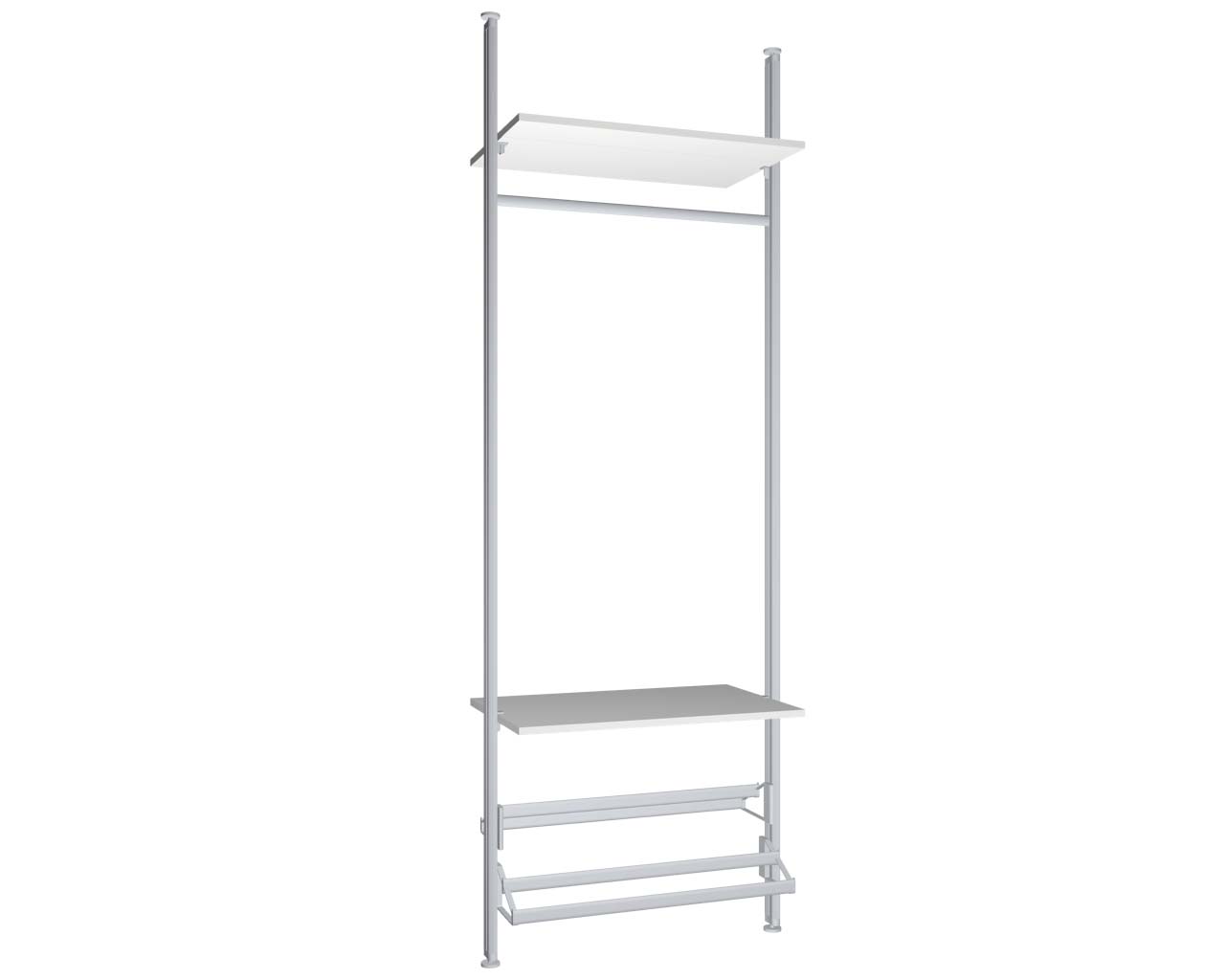 Modul 4 - Regalsystem Boden-Decken-Montage | BxHxT: 87,5 x 295 x 50 cm