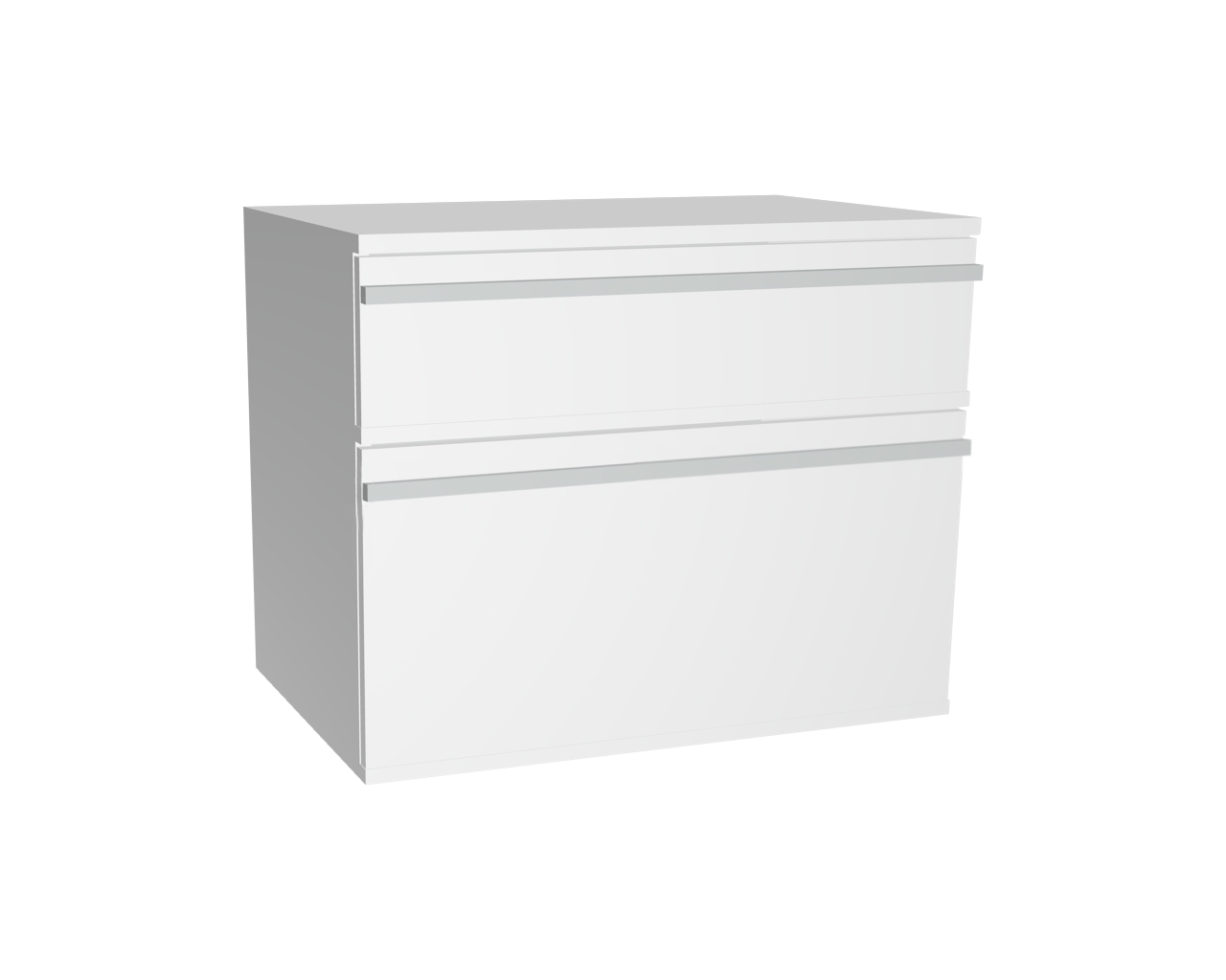 Schrank mit Schublade und Klappe | Weiß