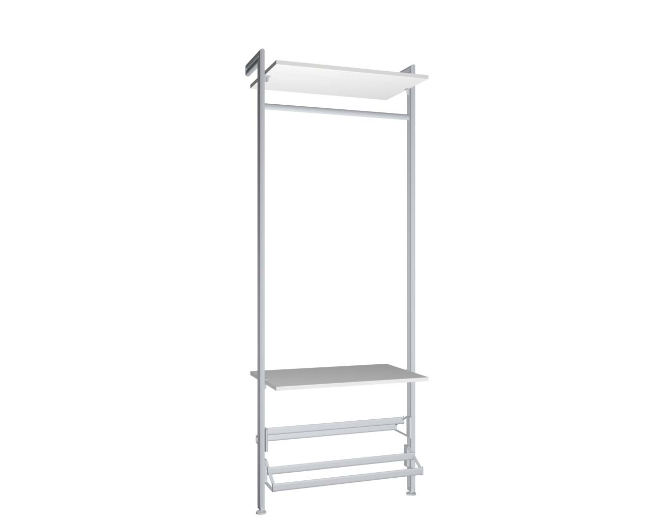 Modul 4 - Regalsystem Boden-Wand-Montage | BxHxT: 87,5 x 229 x 50 cm