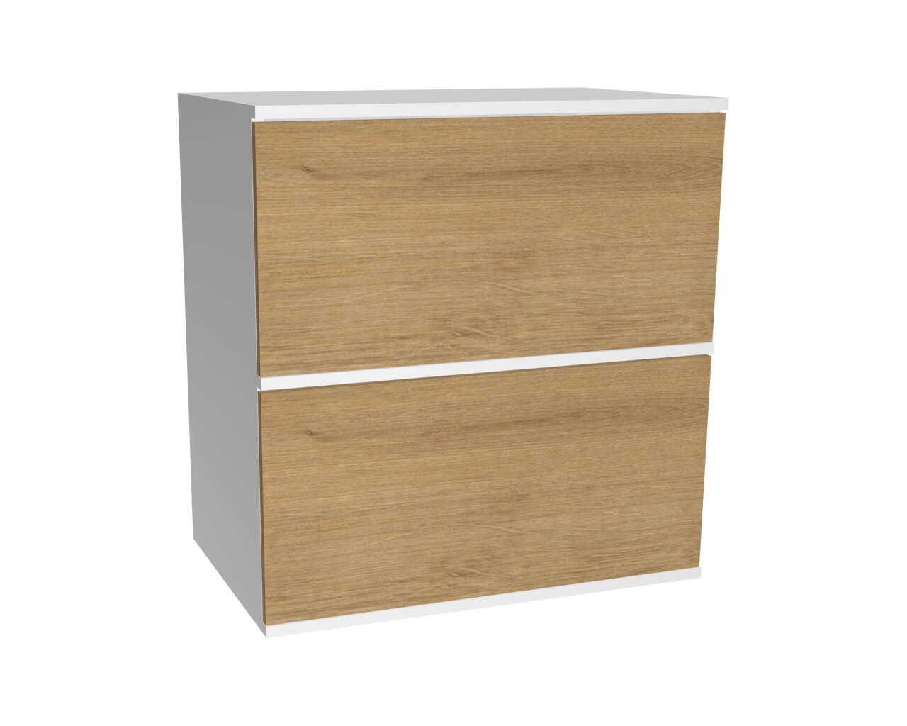 2er Schrankelement mit Klappe Öffnung nach oben | Wildeiche