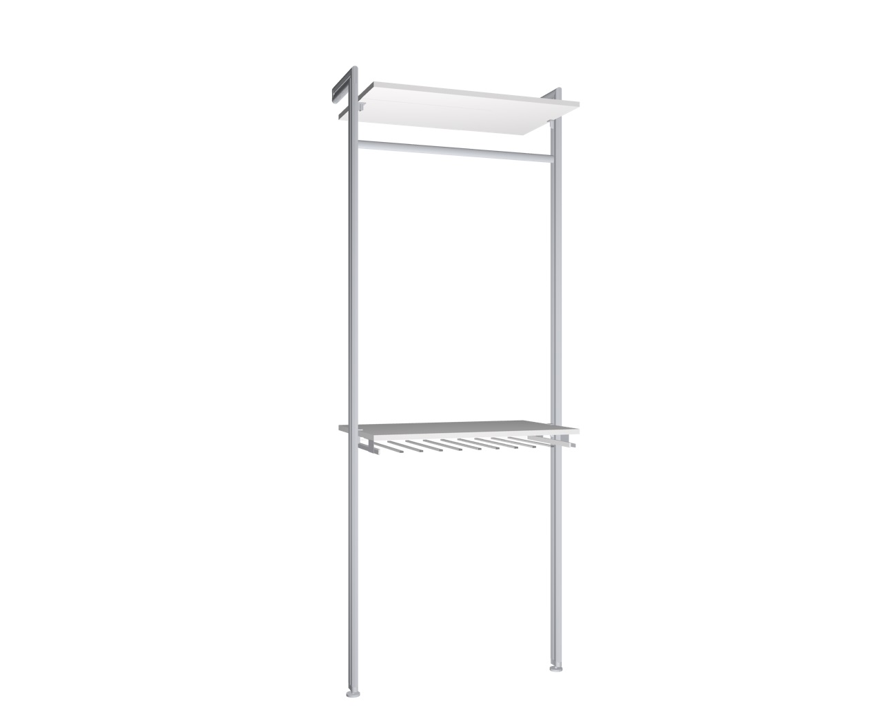 Modul 7 - Regalsystem Boden-Wand-Montage | BxHxT: 87,5 x 229 x 50 cm