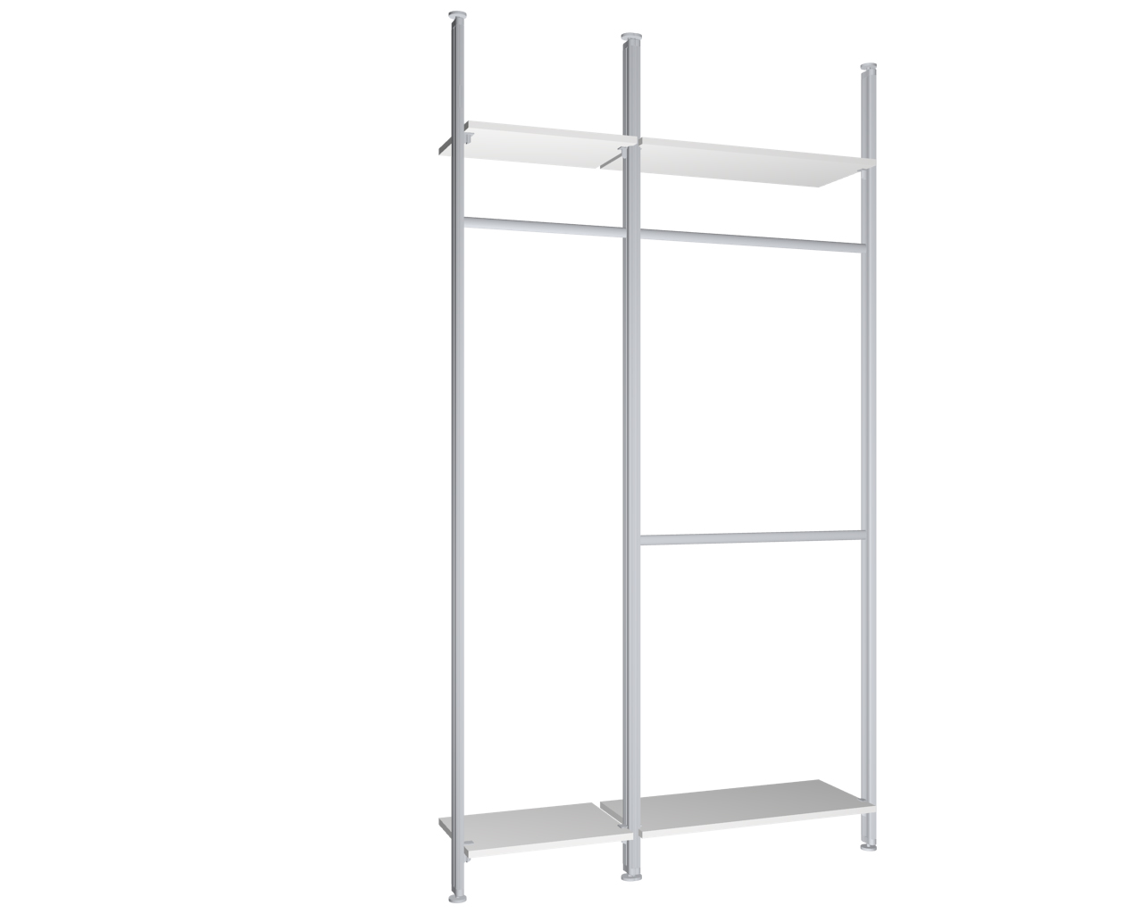 Modul 10 - Regalsystem Boden-Decken-Montage | BxHxT: 140 x 295 x 36 cm