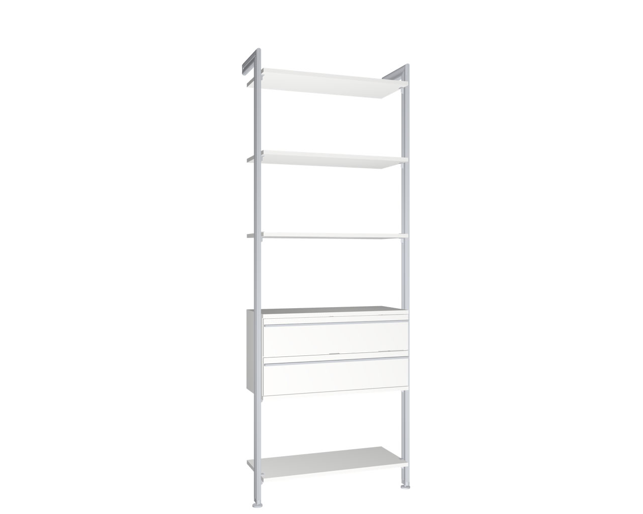 Modul 8 - Regalsystem Boden-Wand-Montage | BxHxT: 87,5 x 229 x 38 cm