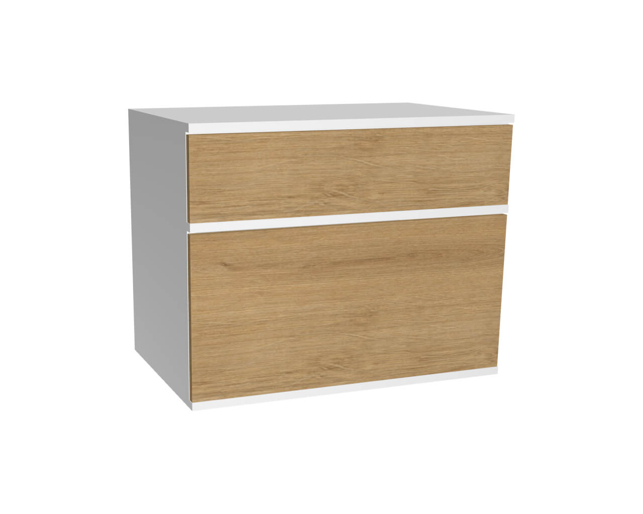 Schrank mit Schublade und Klappe | Wildeiche